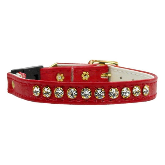 Cat Breakaway Buckle Collar, "One Row Rhinestone"