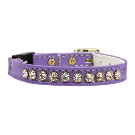 Cat Breakaway Buckle Collar, "One Row Rhinestone"