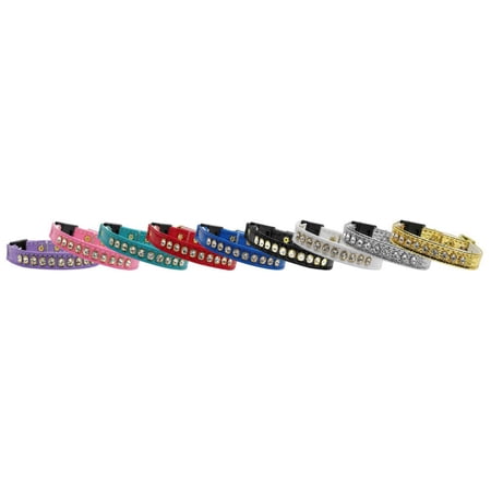 Cat Breakaway Buckle Collar, "One Row Rhinestone"