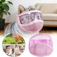 thumbnail image 1 of Cat Breathable Mesh Muzzle Grooming Hood Soft Protective Cover for Nail Trimming Bathing Anti-Bite Calming Cap with Quick-Release Fasteners, 1 of 8