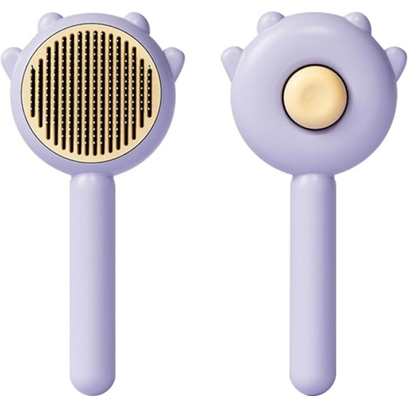 Mart.Cat Brush,Dog Brush, Pet Hair Cleaner Brush,Pet Grooming Cat Dog Brush,Pet Comb-Cat Comb for Kitten Massage Removes Loose Fur-Cat Grooming Brush Long Short Hair Cats Dogs Pet Brush (Purple)