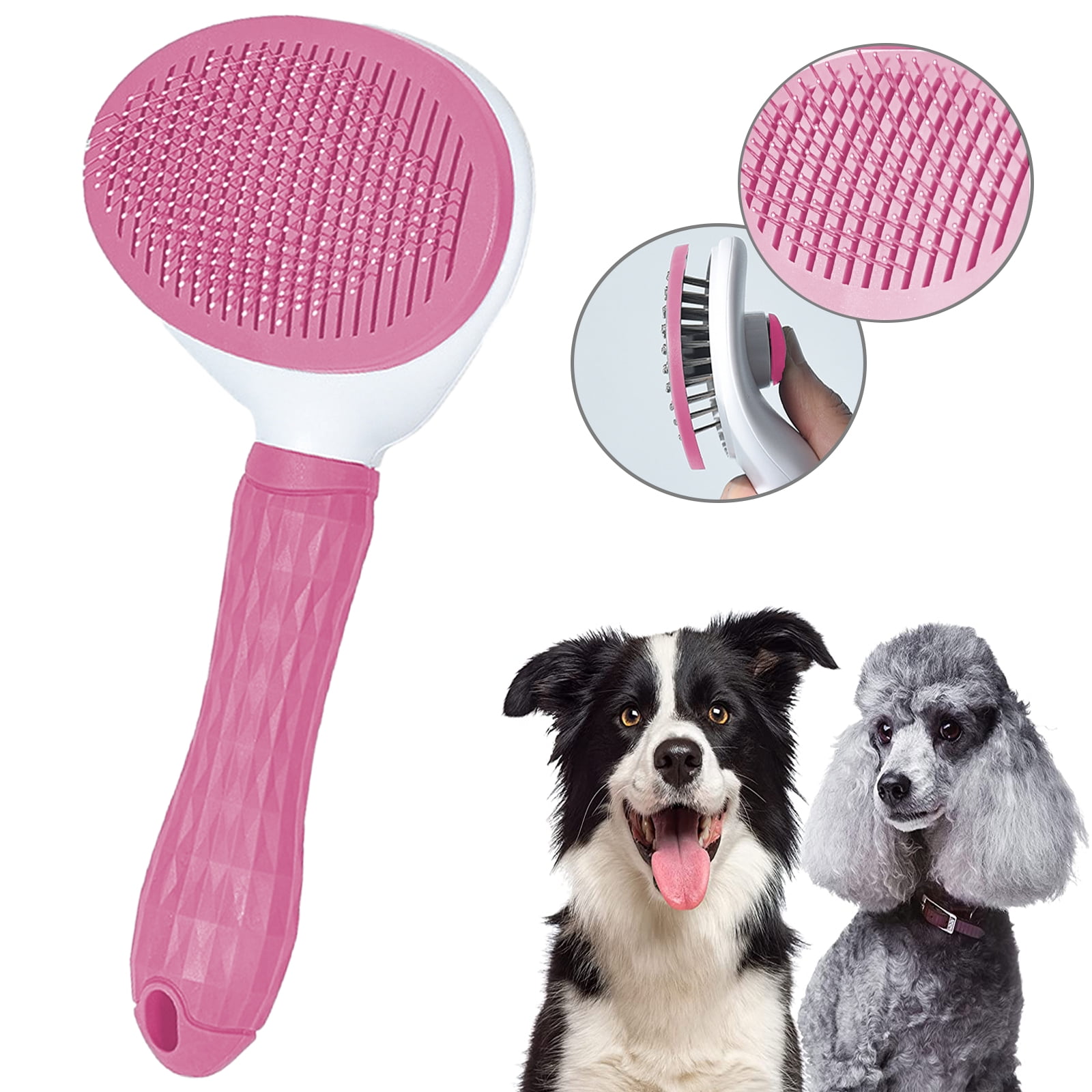 Cat Brush, Dog Self Cleaning Slicker Brush, Pet Shedding Grooming