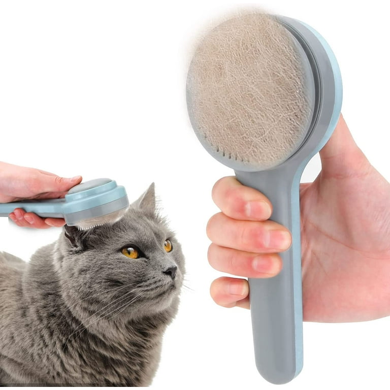 Cat Brush Self Cleaning Shedding Brush for Dogs Grooming Brushes for Dogs Cats Short and Long Hair Soft Cat Massage Brush for Removing Hair and Walmart