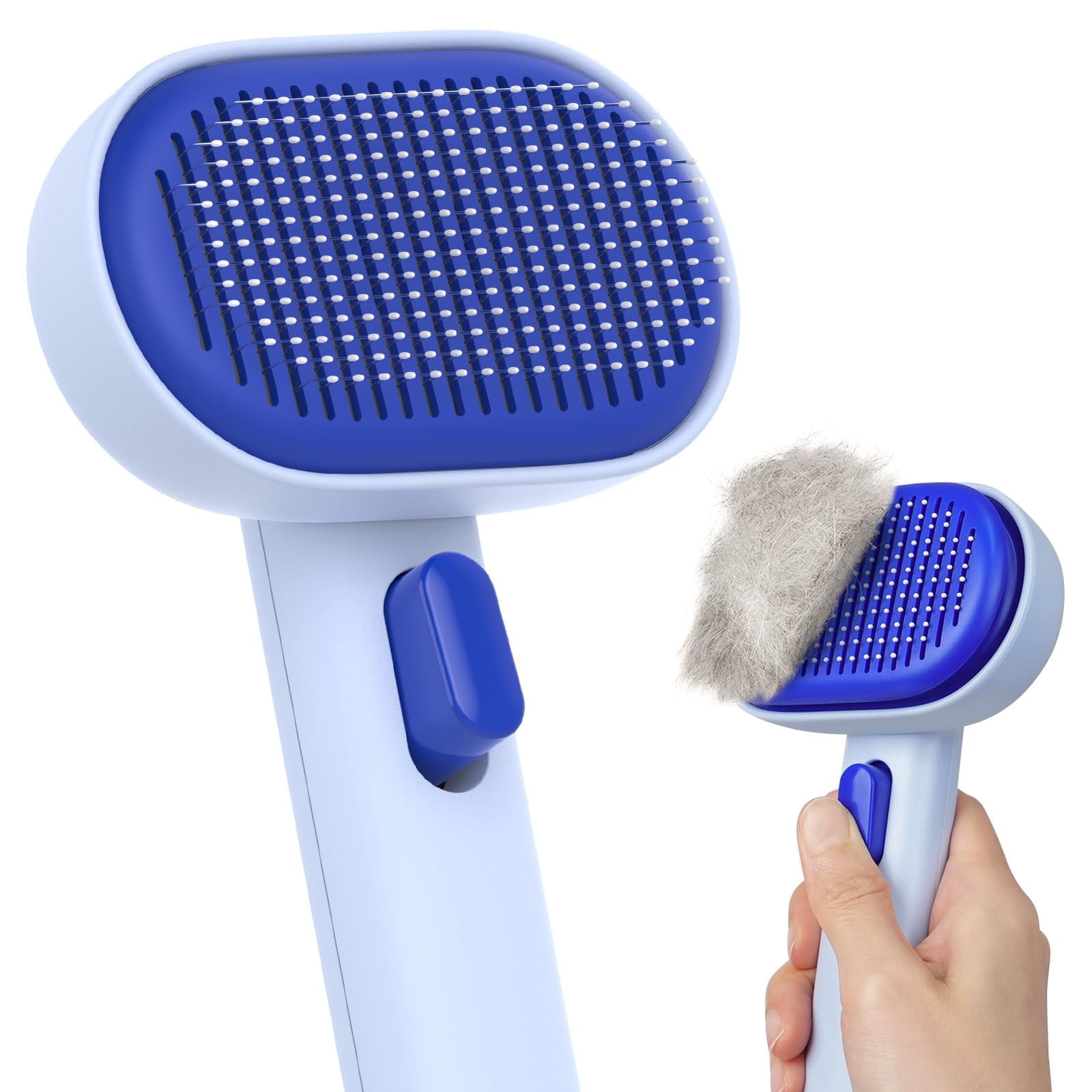 Cat Brush for Shedding, Cat Brushes for Indoor Cats, Cat Brush for Long or Short Haired Cats, Cat Grooming Brush Cat Comb for Kitten Rabbit Massage Removes Loose Fur