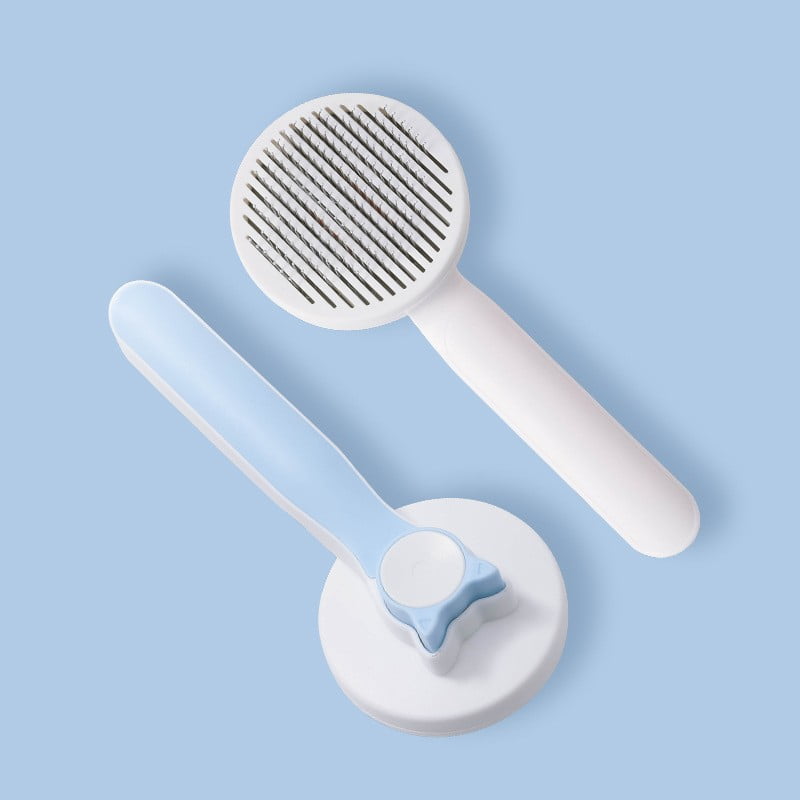 Cat Brush for Shedding & Grooming - Self-Cleaning Deshedding Tool ...