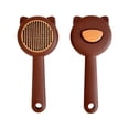 thumbnail image 1 of Cat Brush for Short or Long Haired Cats Dogs Rabbits, New Upgrade Cute Dog Brush with Release Button for Massage and Removes Loose Fur, 1 of 6
