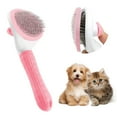 thumbnail image 1 of Cat Brush with Release Button - Effective Hair Removal Tool for Indoor Pets with Long or Short Hair, Say Goodbye to Loose Fur and Tangles, 1 of 7