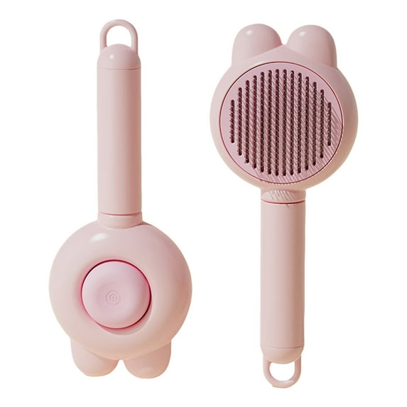 Cat Brushes for Indoor Cats Dog Brush for Shedding with Metal Cat Comb Self Cleaning Pet Hair Brush with Release Button for Grooming