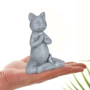 Meditation Cat Buddha Statue   Zen Garden Sculpture for Indoor/Outdoor Display