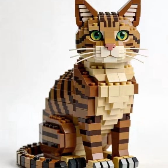 Cat Building Block Set,Realistic Pet Cat Mini Bricks Model Kit,Cat Micro Building Blocks,Creative Pet Display Decor Gift for Cat Lovers
