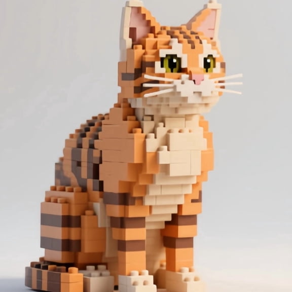 Cat Building Block Set,Realistic Pet Cat Mini Bricks Model Kit,Cat Micro Building Blocks,Creative Pet Display Decor Gift for Cat Lovers