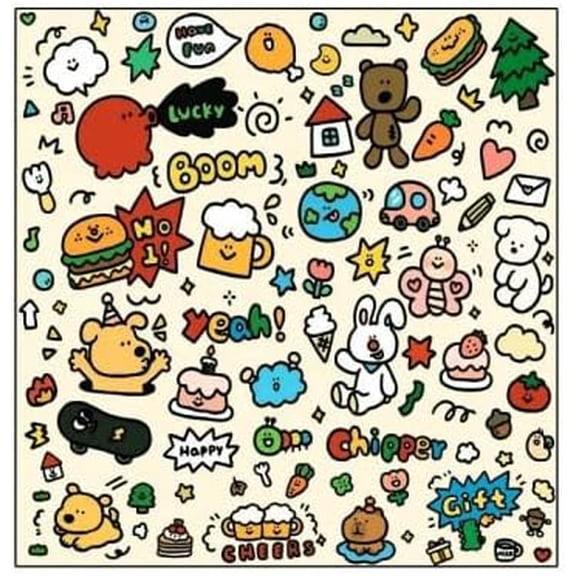 Cat Burrito Wrap Neoprene Foldable Multi Use Wrap Adjustable Cartoon Print Cat Restraint Bag for Cat Grooming Bathing Makeup Brush Storage (K)