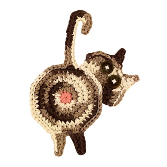 Cat Butt Coasters for Drinks Funny Drink Mat Handmade