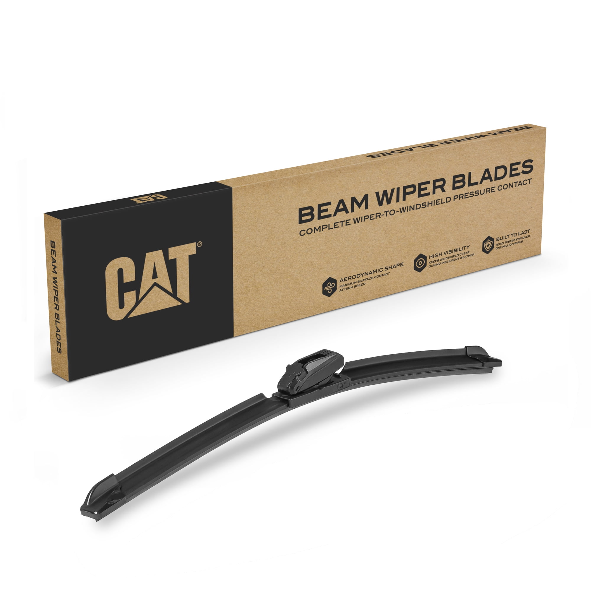 Cat C2.0 Windshield Wipers Blades, Heavy Duty Automotive Replacement Windshield Wiper Blades with Premium Beam Design, All Season Streak-Free Rubber, Silent & Crystal Clear Clean, Fits Most Vehicles