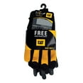 thumbnail image 1 of Cat CAT012215/CAT017400L Men's Large Utility Work Gloves, Leather And Synthetic, Yellow/Black, 1 of 2