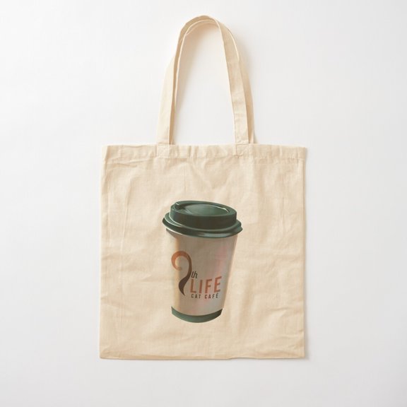 Cat Café Coffee Cup Cotton Tote Bag Canvas Tote Bag, Family Gift For Mother, Her