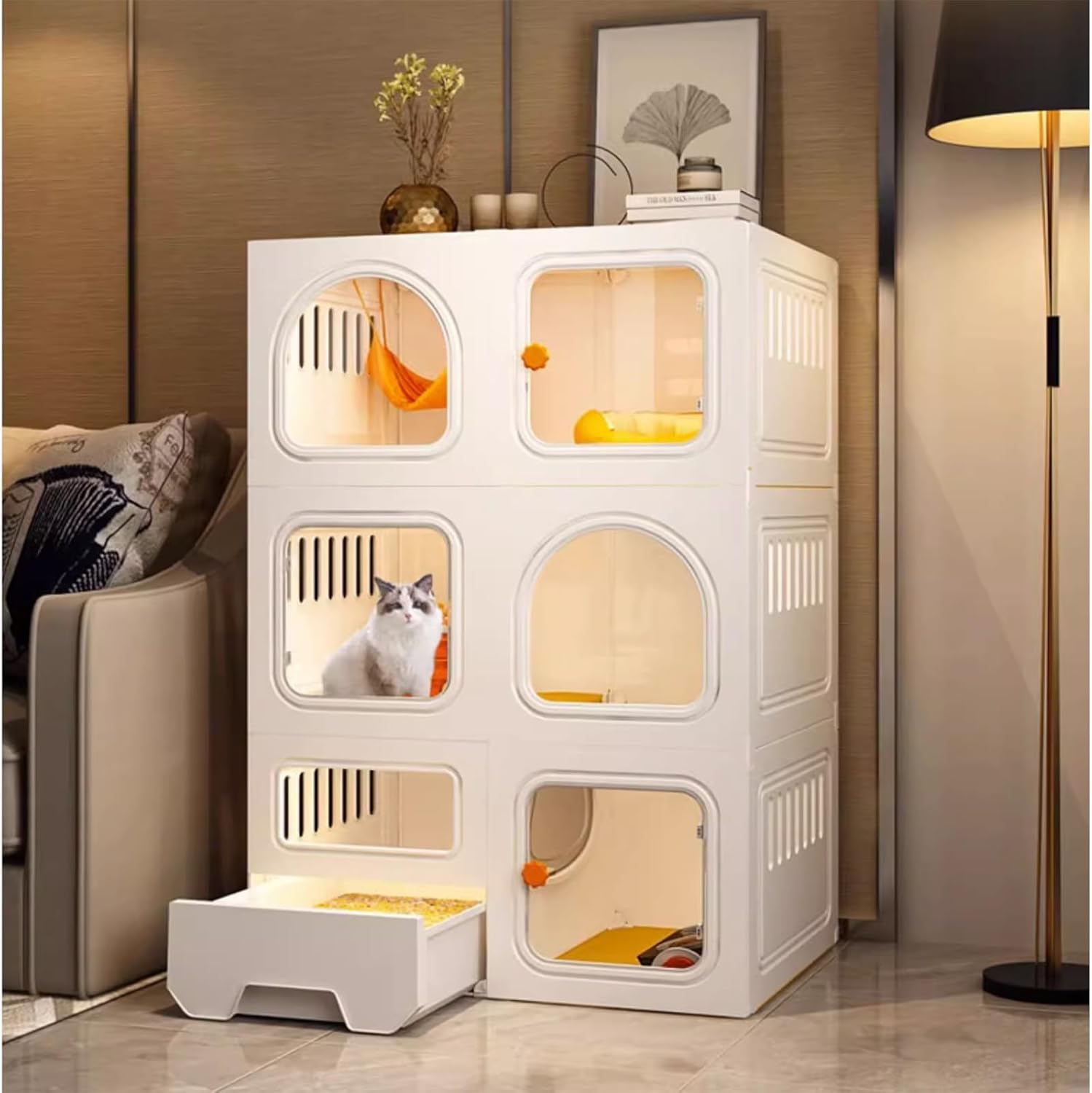 Cat Cage, Cage for Cats Indoor, Indoor Cat Enclosure, Large Cat Cage