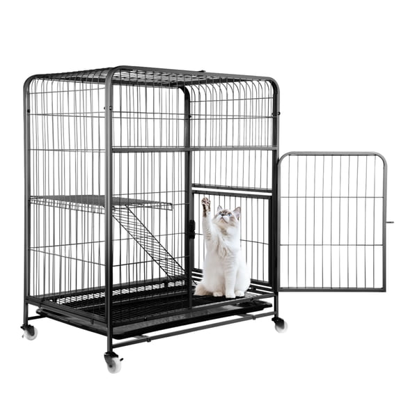 Cat Cage Cat Enclosures Cat Kennel with Extra Large Hammock for 1-2 Cats, Ferret, Chinchilla, Rabbit, Small Animals