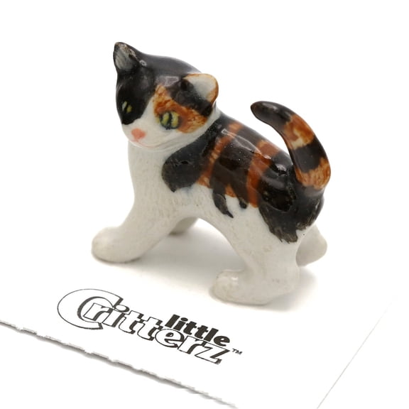 Cat - Calico Kitten "Holly" - miniature porcelain figurine