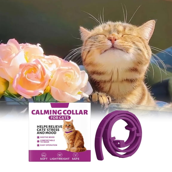 Cat Calming Collar, Pheromone Collars for Cats Adjustable 15, 60-Day Lasting Stress & Anxiety Relief, Helps Reduce Noise Fear, Scratching & Separation Anxiety