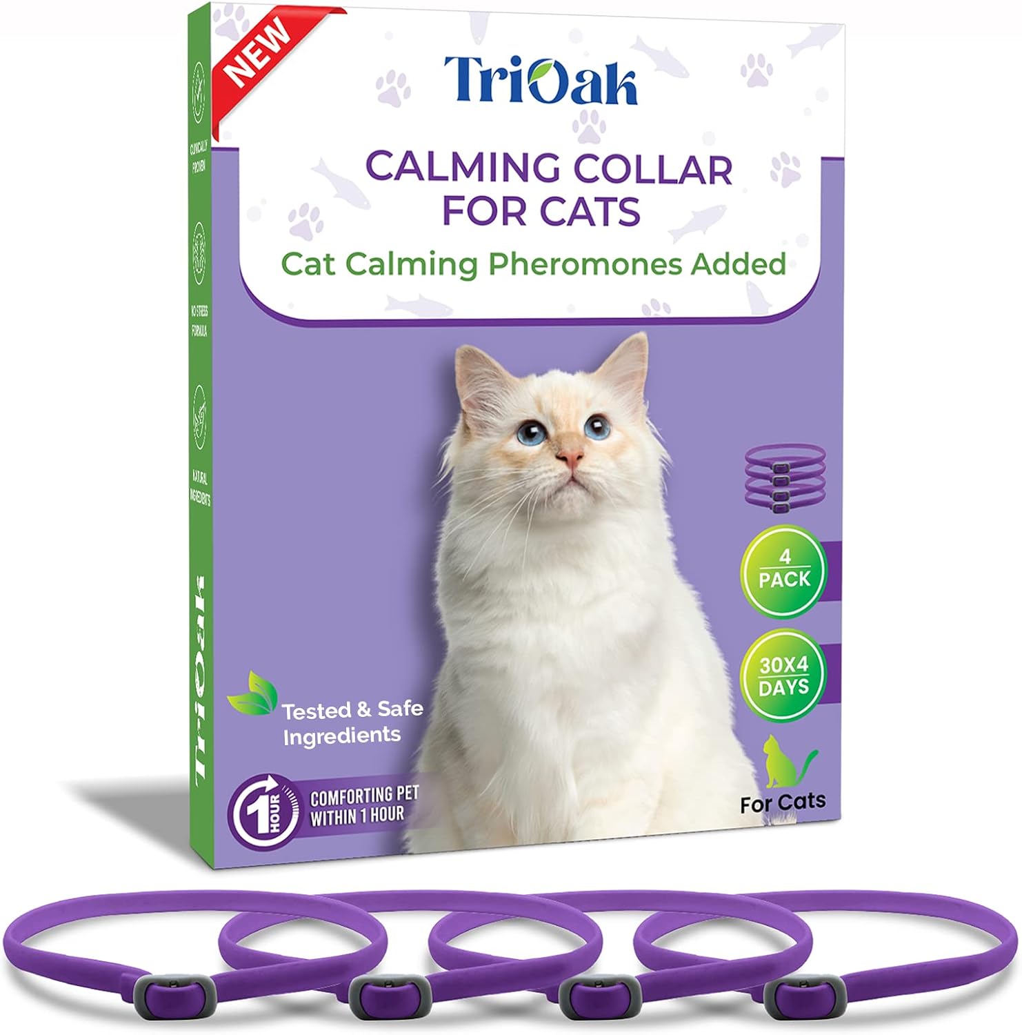 Image result for Adjustable Cat Collar TSUYTNA Calming Collar For Cats - Pheromone ...