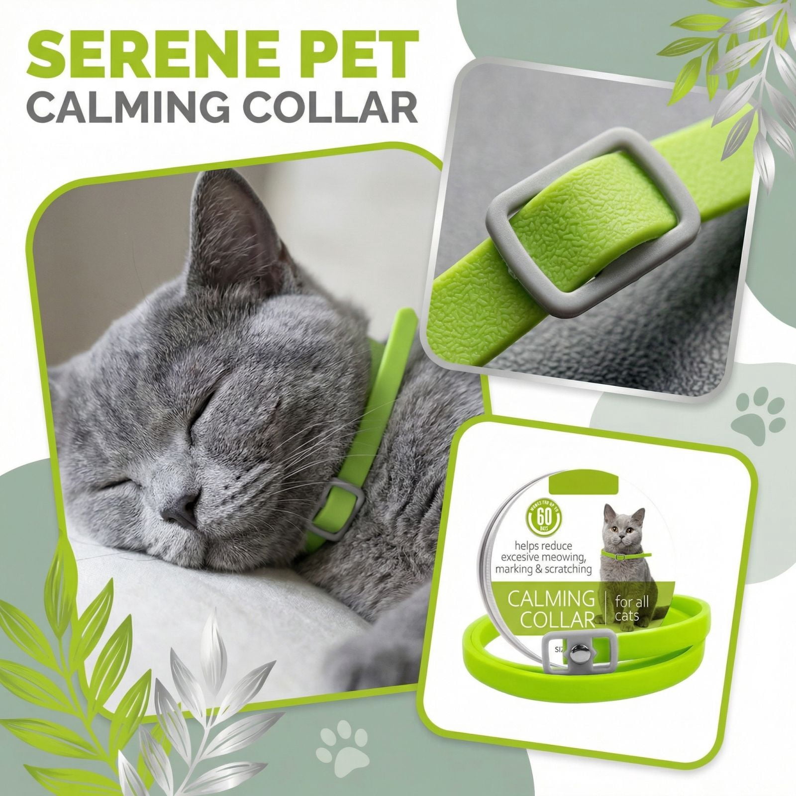 Curated visual reference: Gallery Detail: Cat Calming Collar For Anxiety Relief Soothing Scents For Stress