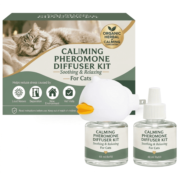 Cat Calming Diffuser for Multi-Cat Homes,Rapid Soothing | Creates a Harmonious Indoor Environment,Reduce Fighting Spraying and Scratching Calm Relaxing