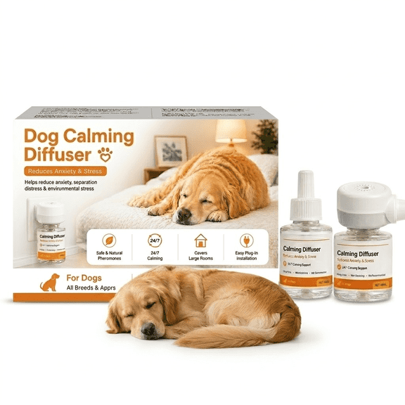 Dog Calming Diffuser, Soothes Pet Diffuser, Relieves Anxiety, Reduces Barking Aggression and Fights Stress