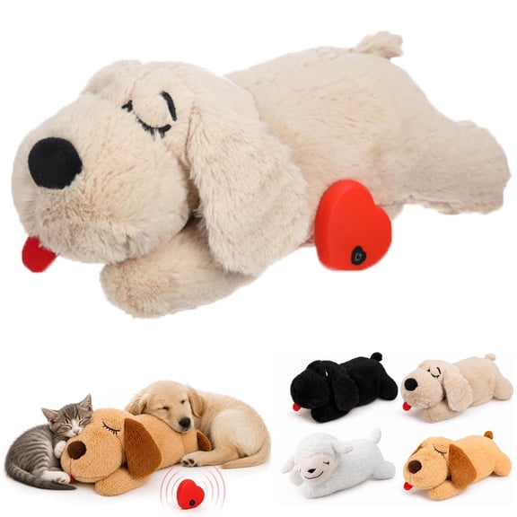 Cat Calming Toy with Realistic Heartbeat Soft Plush Soothing Interactive with Calming Heartbeat Sound Comfort Anxiety Relief & Stress for Cats and Dogs Sleep