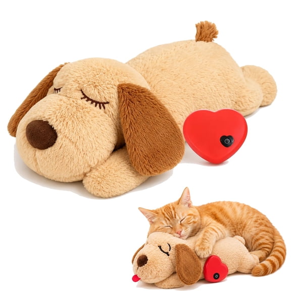 Cat Calming Toy with Realistic Heartbeat Soft Plush for Cats