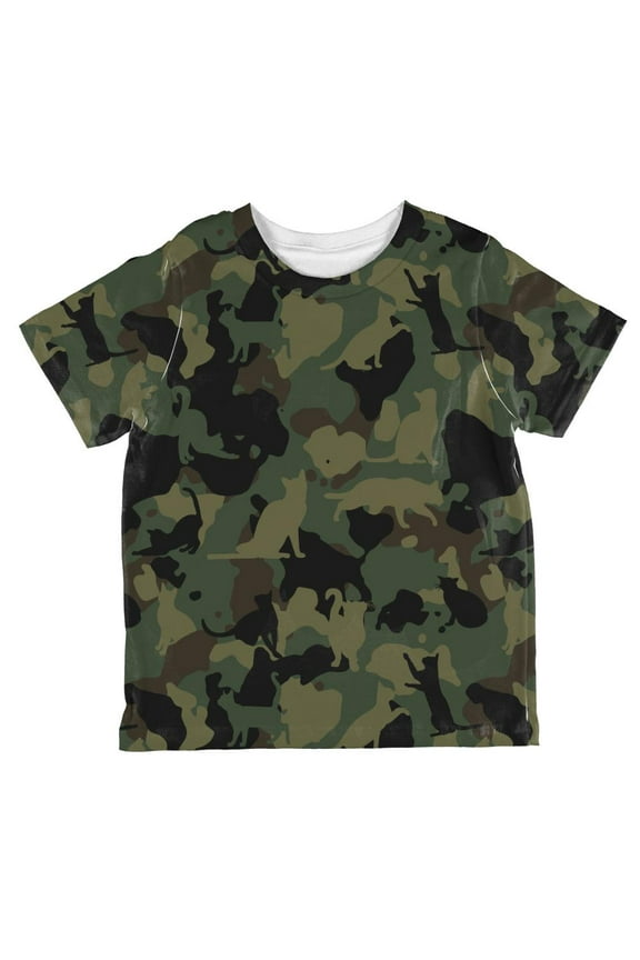 Cat Camo Catmoflauge All Over Toddler T Shirt Multi 6T