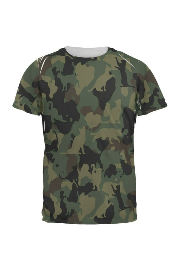 Cat Camo Catmouflage All Over Adult T-Shirt