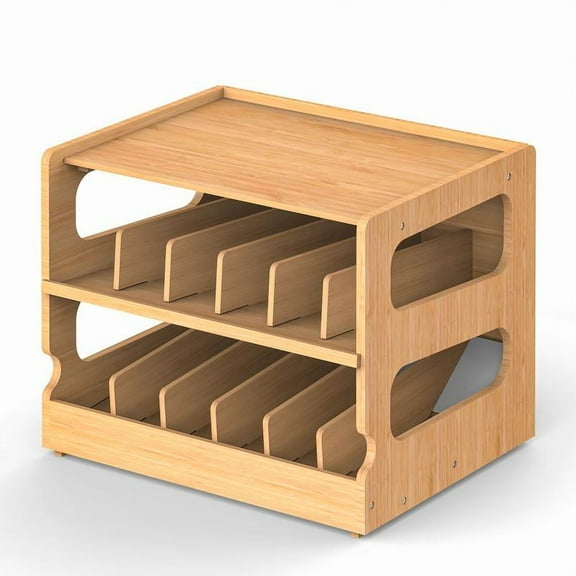 Cat Can Organizer for Pantry, Bamboo Pantry Organizer, 2 Tier Stackable Can Storage Rack Ideal for 36 Pet Food Cans(FIFO)