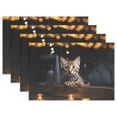 thumbnail image 1 of Cat Candles and Lambs 12×18 inch Placemats Heat Resistant Washable Foldable Rectangular Placemats Set Decoration Indoor Outdoor for Kitchen Dining Table 6PCs, 1 of 8