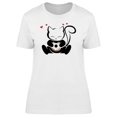 thumbnail image 1 of Cat Caricature Holding Donut T-Shirt Women -Image by Shutterstock, Female XX-Large, 1 of 2