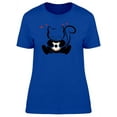 thumbnail image 1 of Cat Caricature Holding Donut T-Shirt Women -Image by Shutterstock, Female XX-Large, 1 of 2