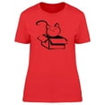 thumbnail image 1 of Cat Caricature Inside Box T-Shirt Women -Image by Shutterstock, Female x-Large, 1 of 2