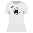 thumbnail image 1 of Cat Caricature Playing Golf T-Shirt Women -Image by Shutterstock, Female Large, 1 of 2