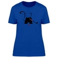 thumbnail image 1 of Cat Caricature Playing Golf T-Shirt Women -Image by Shutterstock, Female x-Large, 1 of 2