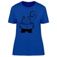 thumbnail image 1 of Cat Caricature Reading Book Tee Women's -Image by Shutterstock, 1 of 1