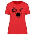 thumbnail image 1 of Cat Caricature Watching Tv T-Shirt Women -Image by Shutterstock, Female Medium, 1 of 2