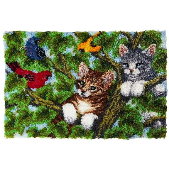 Cat Carpet DIY Cross Embroidery Carpet Embroidery Segments Embroidery Yarn Embroidery Cartoon Anime Floor Mat