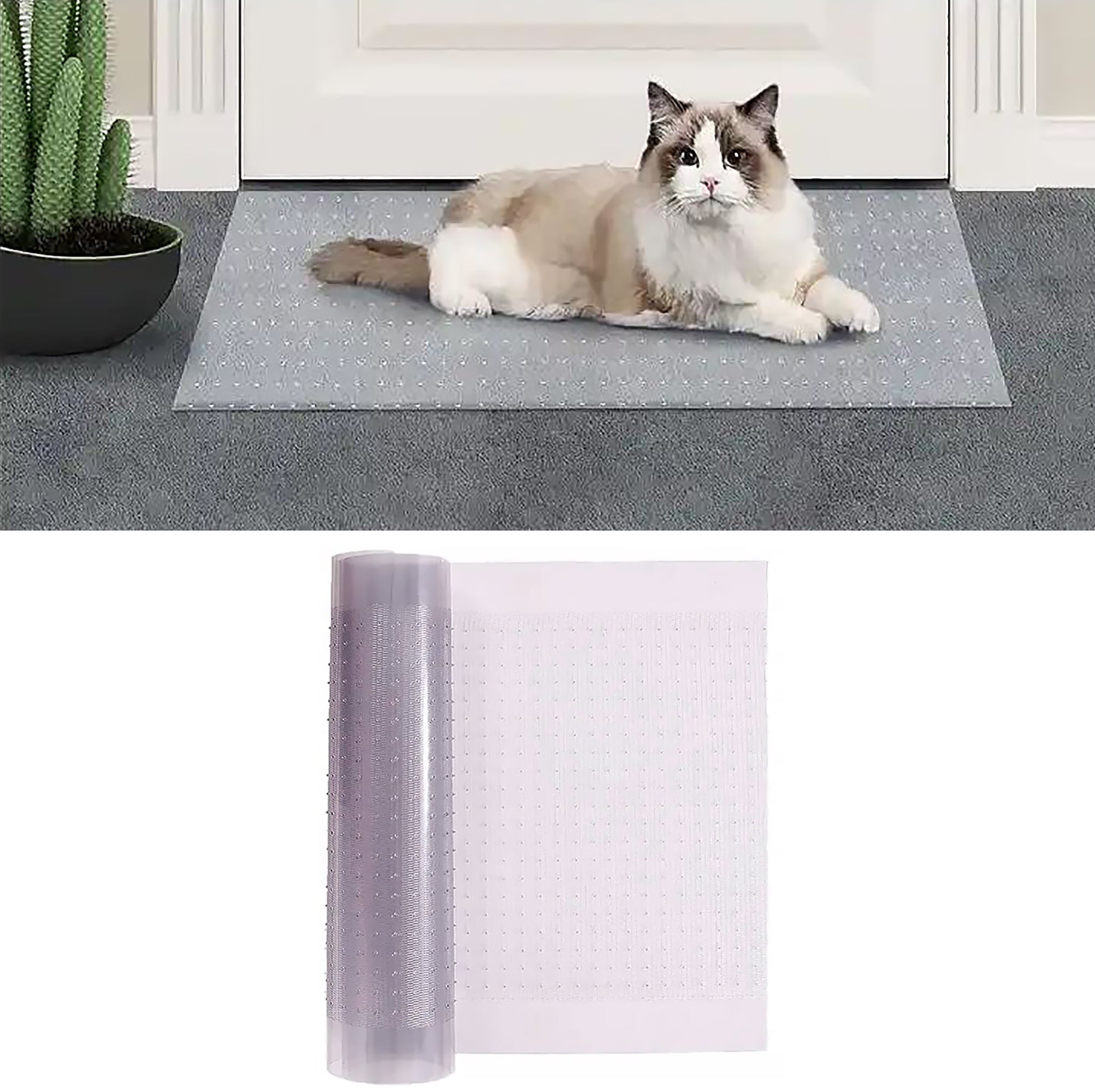ラグ・カーペット KEY DOG&KEY CAT DOOR MAT Cat Carpet Protector Plastic Pet Anti Scratch Guard Vinyl