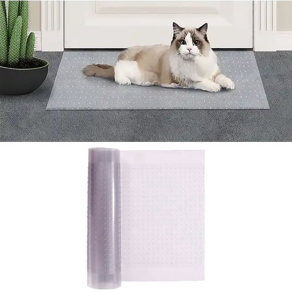 Cat Carpet Protector Plastic Pet Anti Scratch Guard Vinyl Rug Mat For Doorway