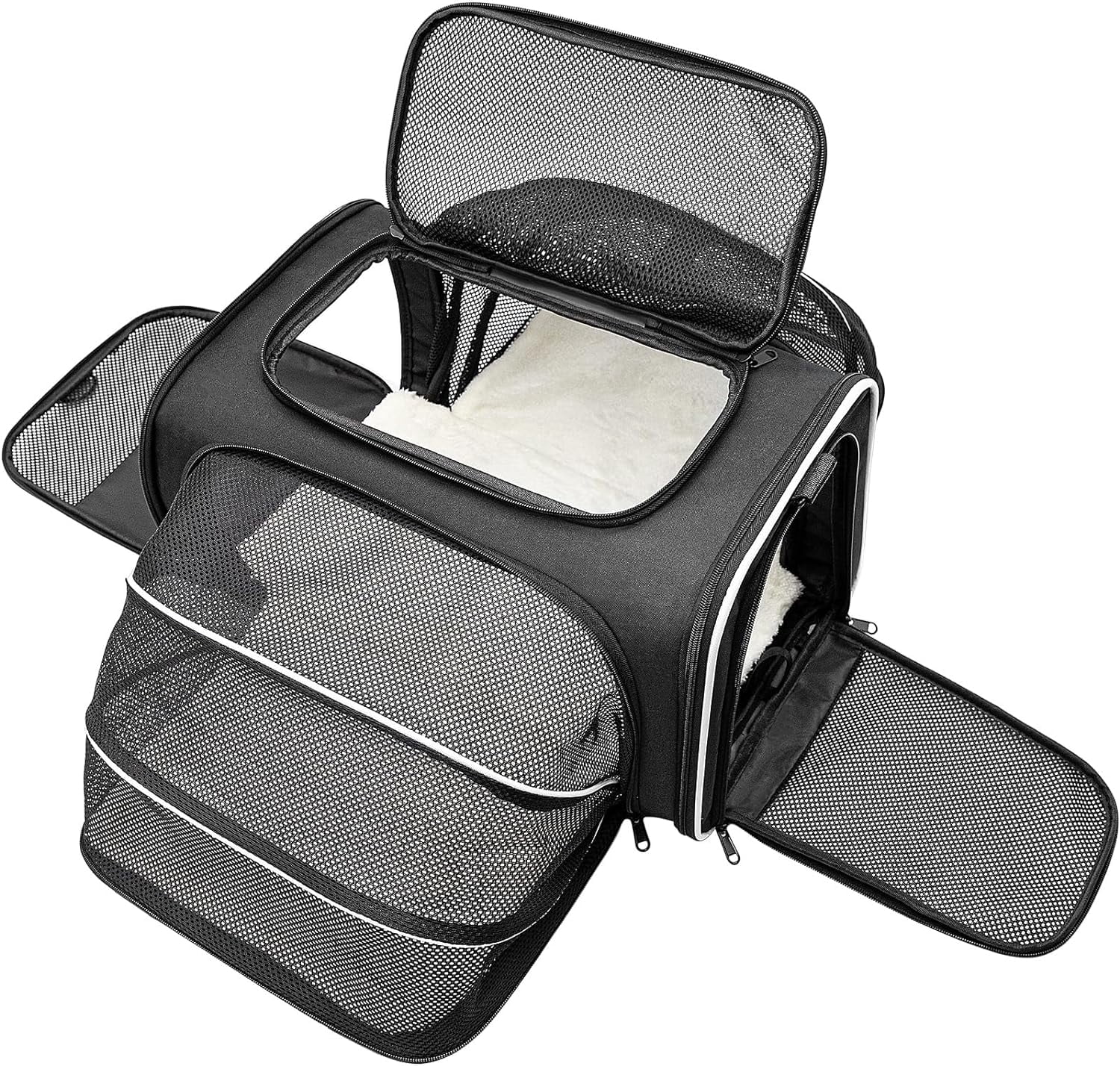 Cat Carrier Airline Approved Pet Carrier, Expandable Foldable Soft ...