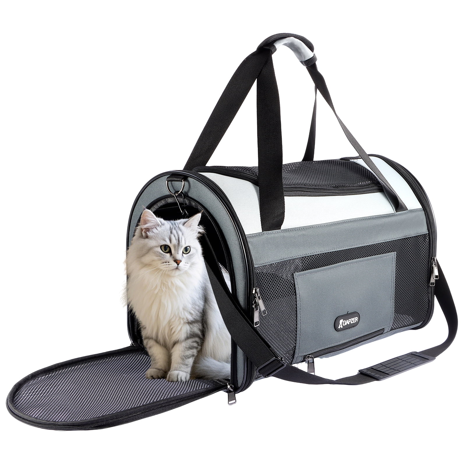 Cat Carrier Airline Approved for Small Dogs Puppy, Kitten Carriers Under 16lbs, Collapsible Soft Sided TSA Approved Travel Carrier