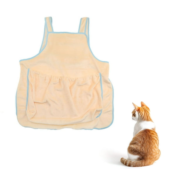 Cat Carrier Apron, Soft Flannel Sling for Cuddling, Adjustable Polyester Pet Holder Pouch 1 Pack, Warm Sleeping Bag for Indoor Cats Anxiety Relief 27.5x23.6 Inch