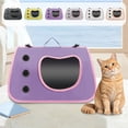 thumbnail image 1 of Cat Carrier Backpack Airline Approved Large Capacity Foldable Oxford Cloth Pet Carrier with Panoramic Window, Breathable Mesh, Lightweight & Easy Clean Multiple Colors 40x26x26cm, 1 of 7