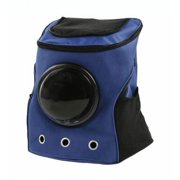 Cat Carrier Backpack Capsule Bubble Window Travel Breathable Small Pet Navy Blue