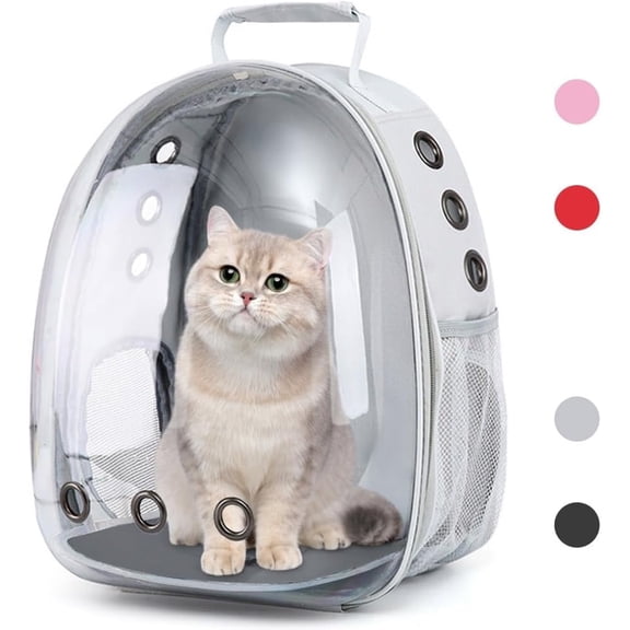Cat Carrier Backpack, Pet Carrier Backpack for Small Medium Cat Puppy Dog Carrier Backpack Bag Space Capsule, Cat Travel Backpack for Outdoors Travel Hiking Walking Camping (Gray)